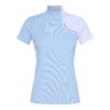 Master bunny 高尔夫女士 开叉领口 拼接竖条纹针织短袖T恤 舒适透气 商品缩略图1