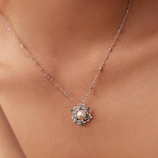 Manreya玛芮雅“森遇极光”珍珠项链耳饰套装母亲节礼物新款送礼 商品图6