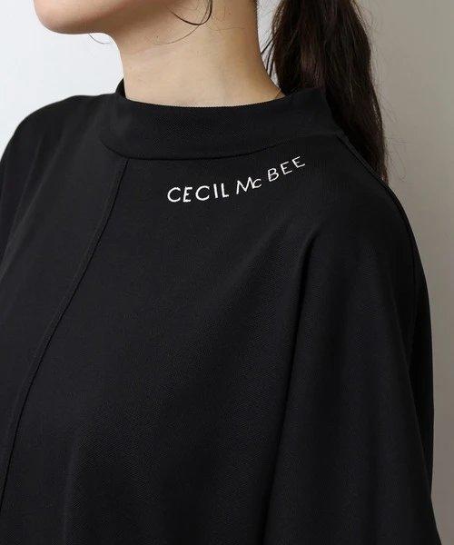 CECIL McBEE green 高尔夫女士 宽松落肩字母半袖T恤 简约舒适 商品图12