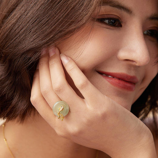 Manreya“鲤跃玉泽”戒指母亲节礼物新款送礼 商品图1