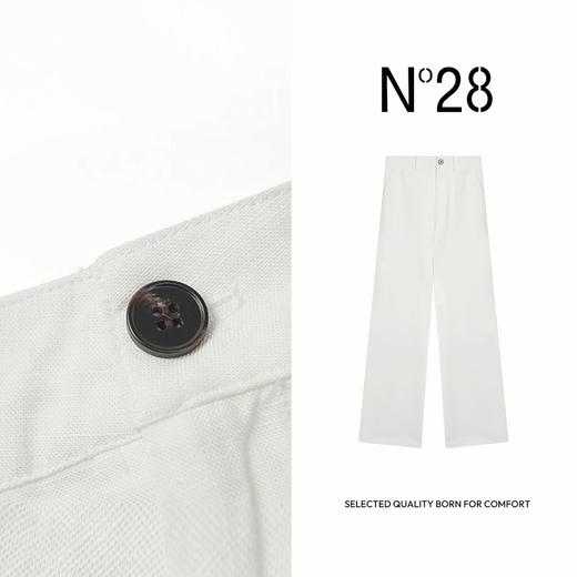 【破价】N°28 2025夏季时尚百搭设计师女士牛仔裤休闲简约直筒裤895242K262 商品图0