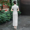 WX-2025春季新款真丝旗袍中式桑蚕丝连衣裙手工缝制送考宴席日常可穿 商品缩略图3