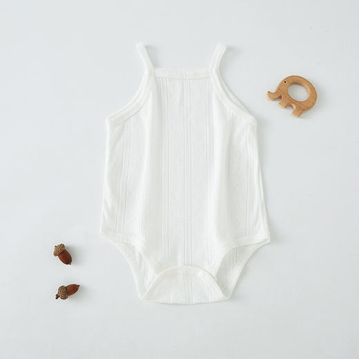 【轻薄透气，清凉一夏】婴儿包屁衣 夏季薄款 打底内搭吊带透气 夏天宝宝背心哈衣 新生儿爬服-QQ 商品图4