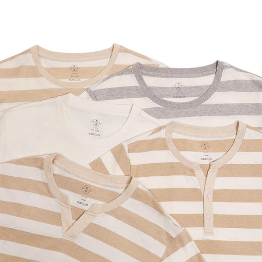 【断码清仓】素道有机彩棉 夏季情侣T恤 透气纯棉半袖翻领短袖polo衫 男士五分裤  商品图1