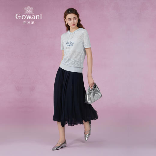 乔万尼针织衫女新款短袖连帽衫EM2M912 商品图3