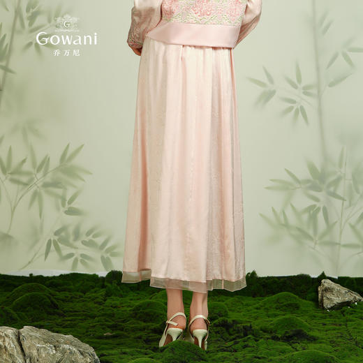 乔万尼真丝半身裙19mm重磅桑蚕丝新中式马面裙EM2D720 商品图4