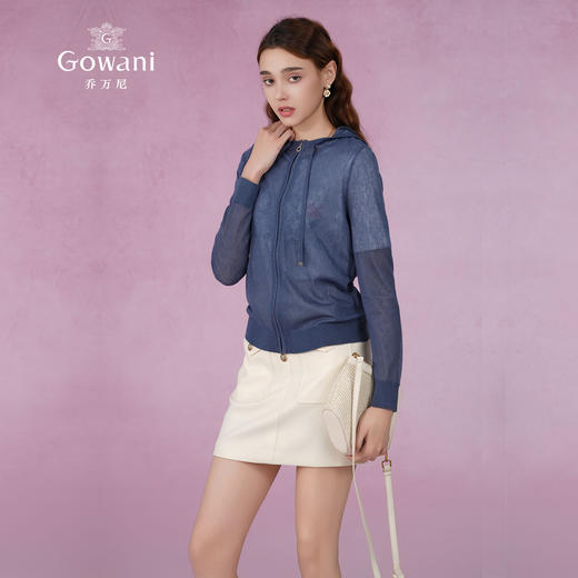 【两色可选】乔万尼运动连帽针织衫连帽开衫夏季新款外套EM2M888 商品图6