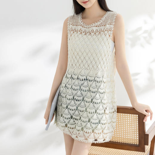 苏苏姐家波西米亚风背心手工DIY编织衣服蕾丝毛线团钩针材料包 商品图2