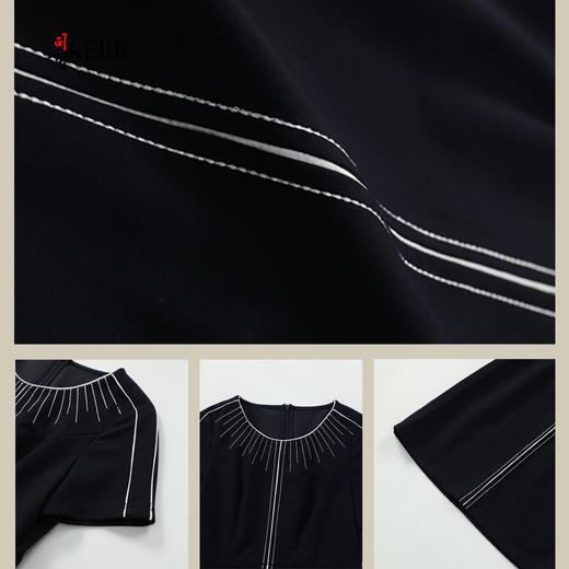 司歌休闲v领短袖连衣裙A911146X 商品图2