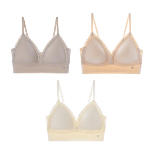 连绵·蕾丝罗纹三角背心文胸691（AB） 商品图14