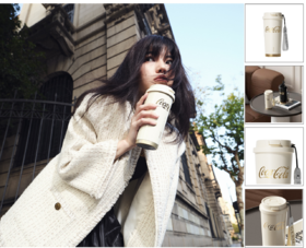 可口可乐联名款闪耀保温杯（奶霜白）