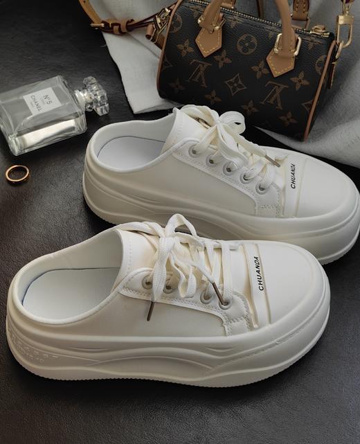 自留上脚舒适小香风猪理皮透气字母鞋拖 商品图10