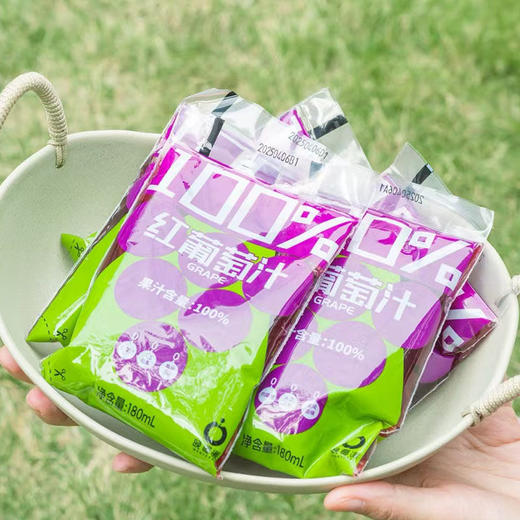 晚椰派果汁0人工色素0食用香精100%红葡萄汁 180ml*5袋（保质期到2025年10月5日，介意勿拍） 商品图2