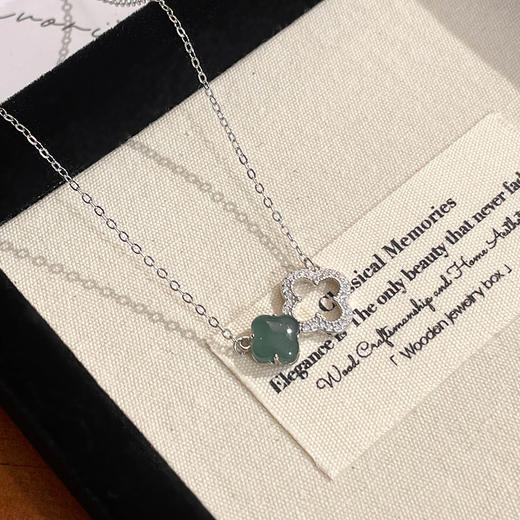 【四叶相依】925纯银双四叶草项链【JHY-N001910B】 商品图3