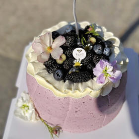 桑葚蓝莓蛋糕（需自提 提前1-2预定）6英寸巧克力胚子 桑葚蓝莓奶油 酸奶冻和桑葚夹心