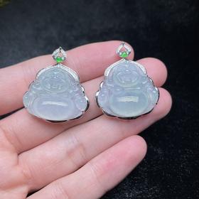 玉美人菲菲/18K翡翠佛公吊坠约25*28mm