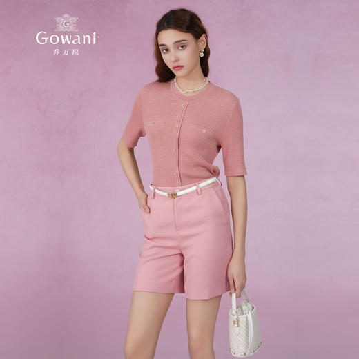 乔万尼夏新品短袖针织衫气质感EM2M867 商品图3