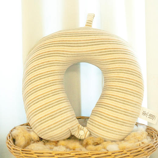 素道有机彩棉记忆棉U型枕 护颈椎枕 商品图3