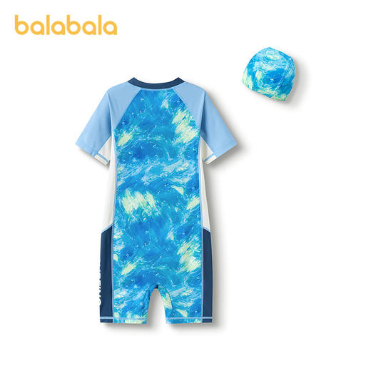 【商场同款】巴拉巴拉儿童连体泳衣男童泳装大童防晒耐氯潮酷印花 商品图2