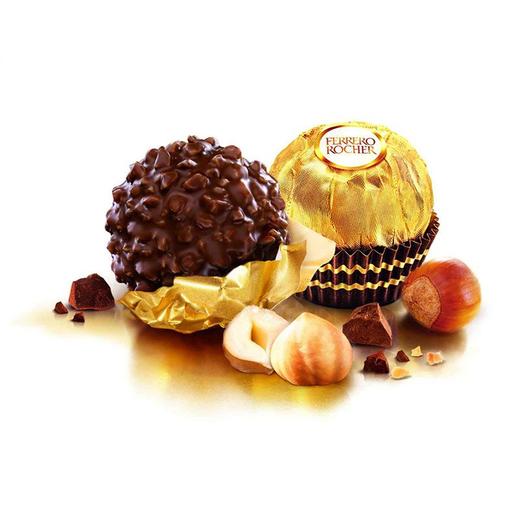 费列罗FERRERO ROCHER 榛果威化巧克力制品 300g(24粒装)/盒 商品图4