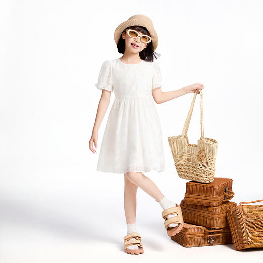 【实体店同款】女童短袖连衣裙夏季新款安奈儿童装AG523638 商品图3