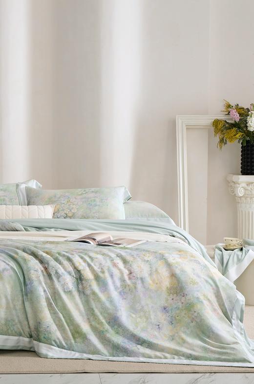 利路米夏季80S100%莱赛尔天丝四件套语觅绿 商品图1