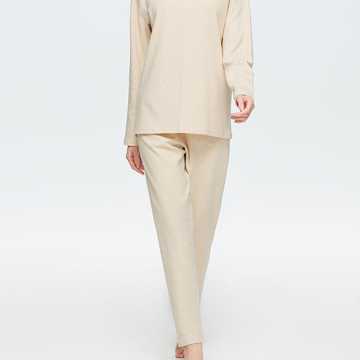 素道素道有机彩棉 男女款长袖秋衣套装 圆领直筒秋衣秋裤 春秋衫 商品图4