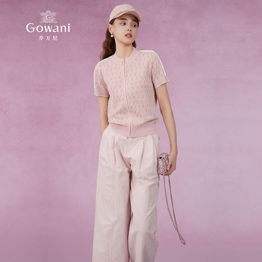 乔万尼针织衫女夏短袖新品运动风EM2M865 商品图1