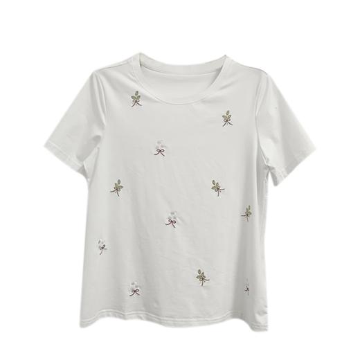 VIVIAN LIU薇薇安刘D2467306夏女装新款圆领短袖针织T恤 商品图4