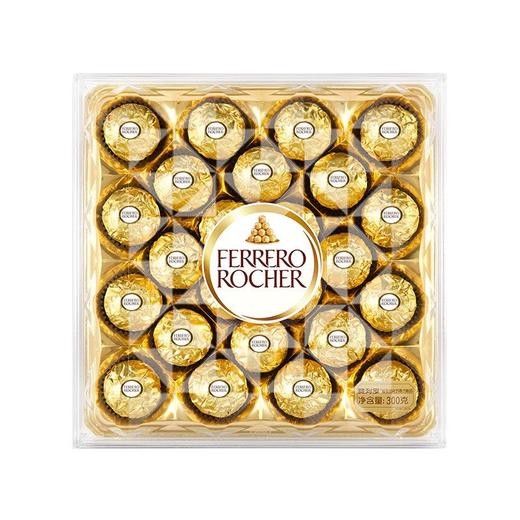 费列罗FERRERO ROCHER 榛果威化巧克力制品 300g(24粒装)/盒 商品图0