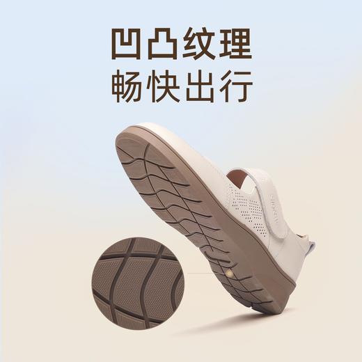 信诺真皮闰月妈妈鞋子2025新款夏季软底舒适女鞋轻便透气中年凉鞋5C5025-011 商品图3