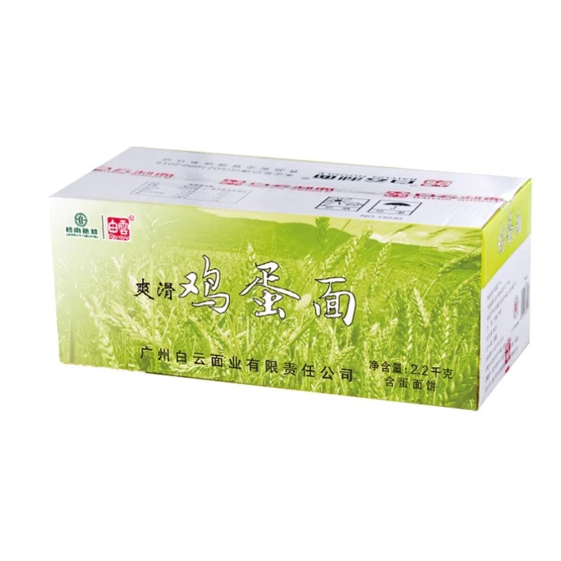 白云爽滑鸡蛋面{宽面} 2.2kg/箱