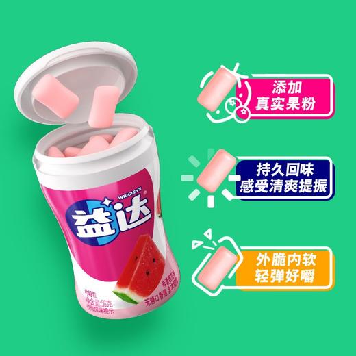 益达无糖口香糖（西瓜味）约40粒 56g/瓶 商品图1
