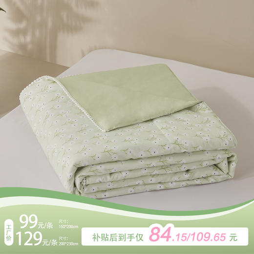 利路米特惠款清凉水洗夏被青草绿 商品图0
