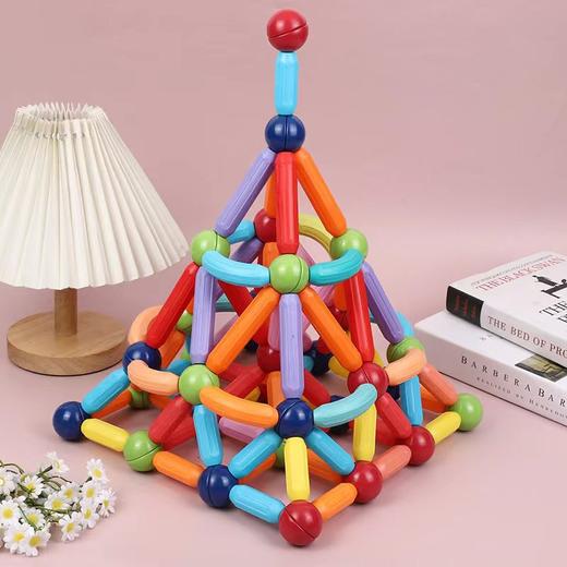 【儿童拼装积木】百变磁力棒强磁玩具拼装积木磁力棒儿童益智吸铁磁棒早教强磁棒（请在大人陪同下玩耍） 商品图1