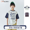 【代发】男童拼色小熊短袖T恤 蓝汽水夏季蜂蜜小熊印花上衣白藏青/浅蓝咖 商品缩略图0