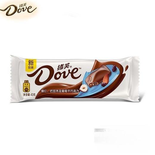 德芙Dove 榛仁、巴旦木及葡萄干巧克力 43g/袋 商品图0