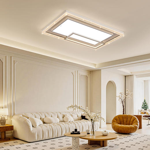 欧普（OPPLE）清影客厅1.1m大尺寸设计美学仿水晶光效吸顶灯套餐 商品图4