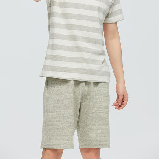 素道有机彩棉情侣针织短裤 男女纯棉沙滩裤 100%棉休闲针织五分裤 商品图1