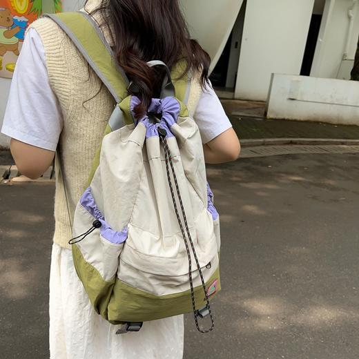 【户外显眼包】椒盐和猫束口抽绳登山包 轻便束口抽绳 防水材质 侧边可放水杯/雨伞 户外登山徒步旅行必备 大容量7747 商品图1