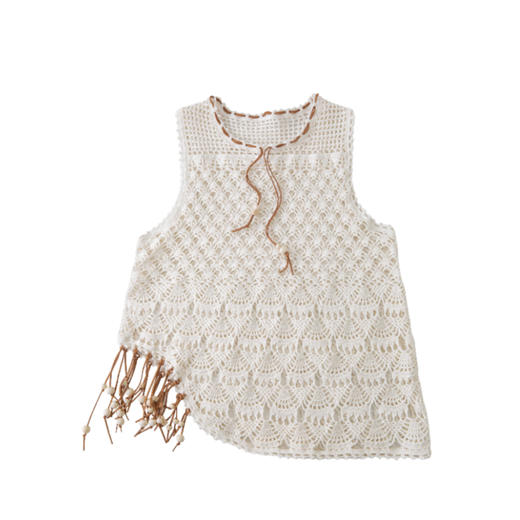 苏苏姐家波西米亚风背心手工DIY编织衣服蕾丝毛线团钩针材料包 商品图3