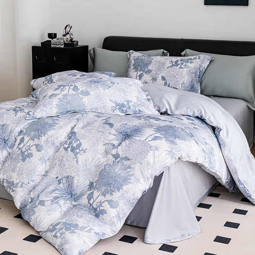 【多样屋专柜】多样屋60支兰天丝四件套莱赛尔被套床单夏季意岚床笠款220*240cm 商品图0