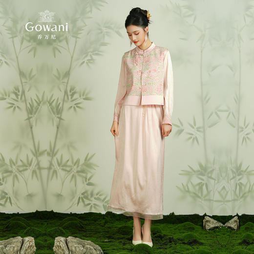 乔万尼真丝半身裙19mm重磅桑蚕丝新中式马面裙EM2D720 商品图2