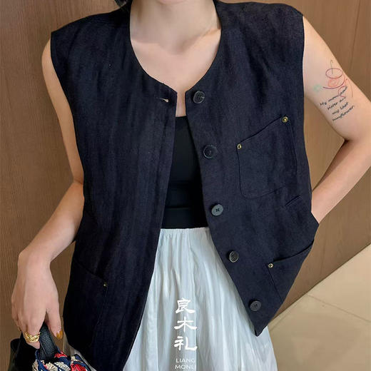 【现货】良木礼夏季亚麻马甲（3456） 商品图2