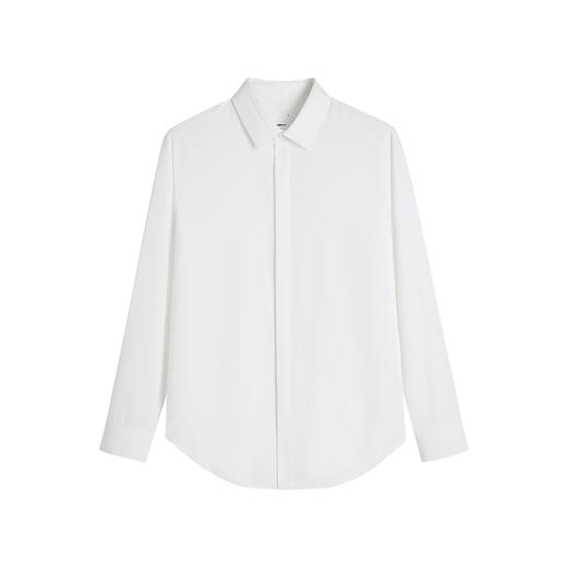 HIM漢崇  时尚男士修身长袖衬衫舒适透气方领商务正装 2025春季 商品图4