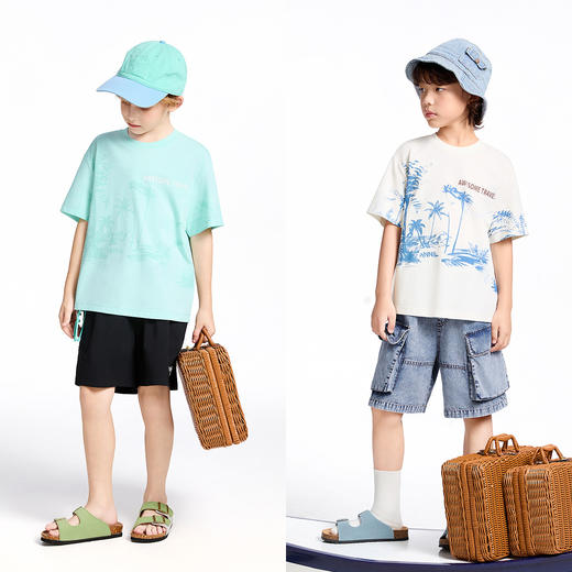 【实体店同款】男童圆领短袖针织衫夏季新款安奈儿童装AB521644 商品图3