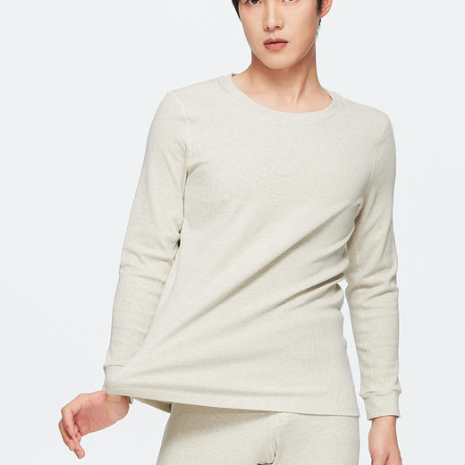 素道素道有机彩棉 男女款长袖秋衣套装 圆领直筒秋衣秋裤 春秋衫 商品图0