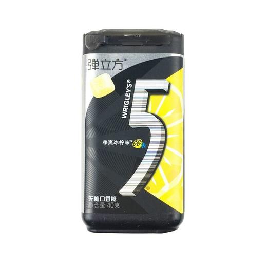 箭牌WRIGLEY'S弹立方5 净爽冰柠味无糖口香糖 40g/盒 商品图0
