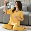 【萌系少女宅家日记，舒适居家服~】睡衣女夏季棉质薄款短袖长裤 可爱卡通宽松加大码家居服套装 可外穿睡衣-QQ 商品缩略图4