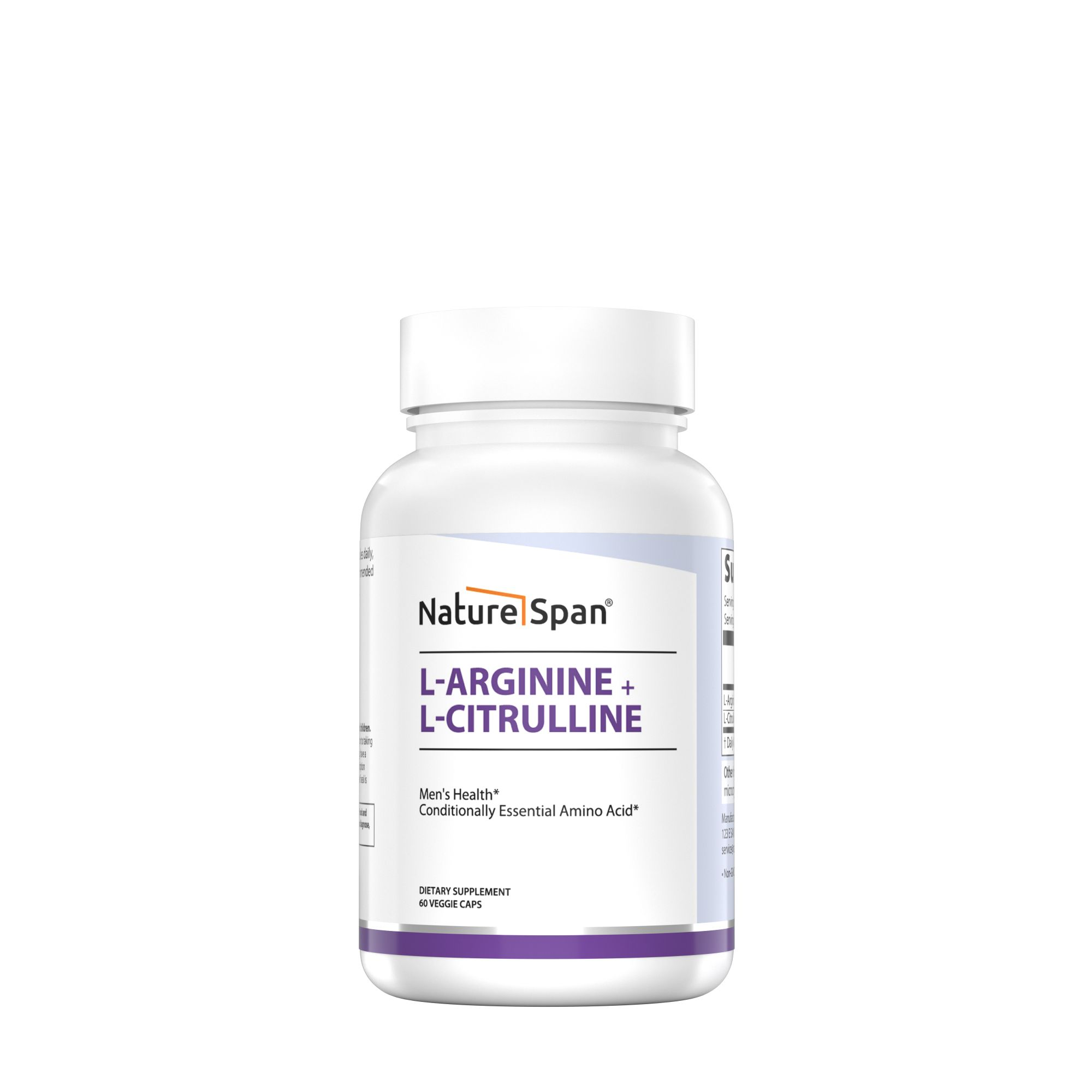 左旋精氨酸+瓜氨酸胶囊60粒 NATURESPAN倍能适